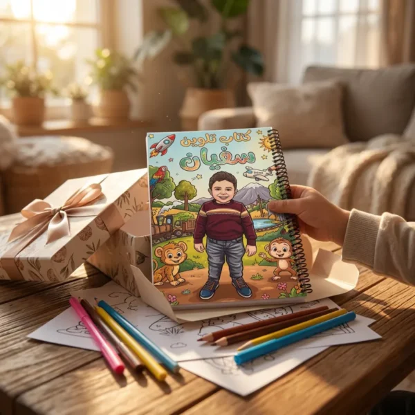كتاب تلوين يصورة ابنك + الوان هديه