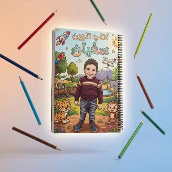 كتاب تلوين يصورة ابنك + الوان هديه